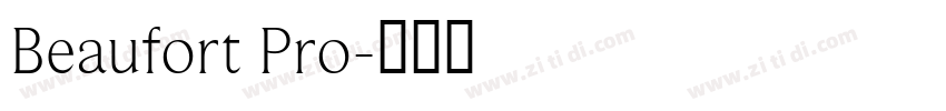 Beaufort Pro字体转换